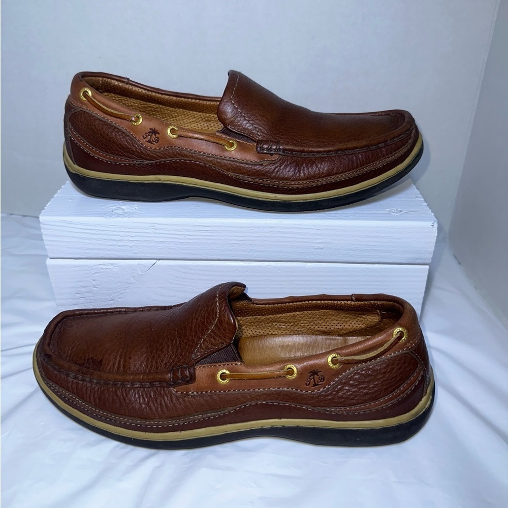 Tommy Bahama Brown Leather Men's Loafers